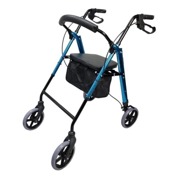Foldable-Aluminium-Four-Wheel-Rollator-Frame Foldable-Aluminium-Four-Wheel-Rollator-Frame