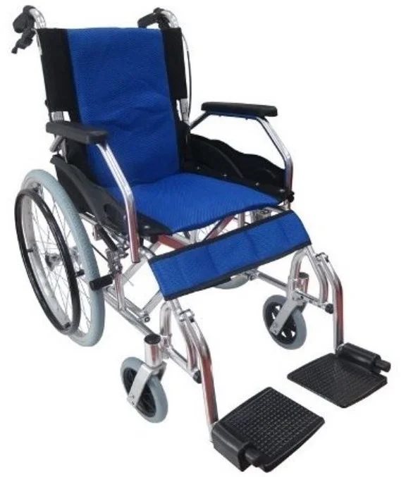 Lightweight Wheelchair with Foldable Backrest and Attendant Handbrakes-1 Lightweight Wheelchair with Foldable Backrest and Attendant Handbrakes