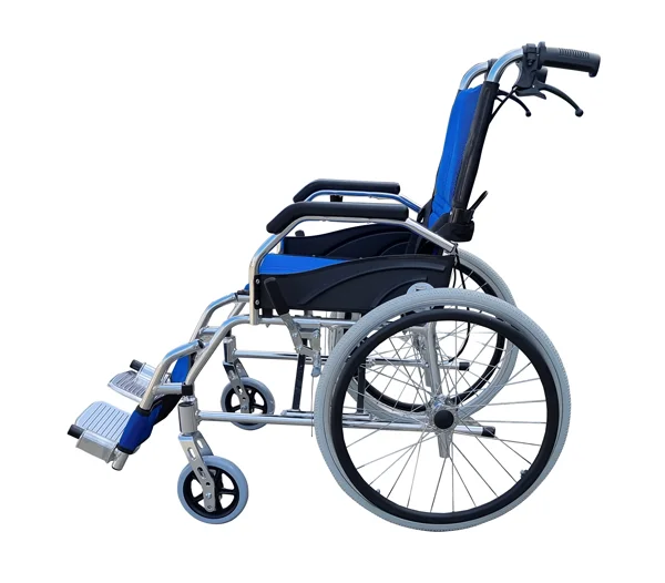 Lightweight Wheelchair with Foldable Backrest and Attendant Handbrakes-3 Lightweight Wheelchair with Foldable Backrest and Attendant Handbrakes