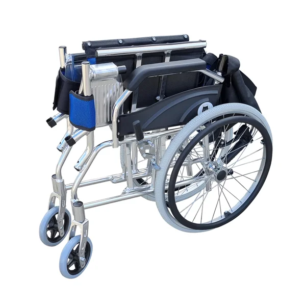 Lightweight Wheelchair with Foldable Backrest and Attendant Handbrakes-6 Lightweight Wheelchair with Foldable Backrest and Attendant Handbrakes