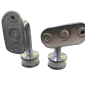 2X Adjustable Height Stainless Steel Glass Mounted Bracket