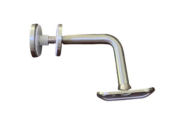 2X Adjustable Height Stainless Steel Glass Mounted Bracket-3 2X Adjustable Height Stainless Steel Glass Mounted Bracket