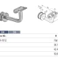 2X Adjustable Height Stainless Steel Glass Mounted Bracket