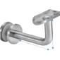 2X Adjustable Height Stainless Steel Glass Mounted Bracket-8