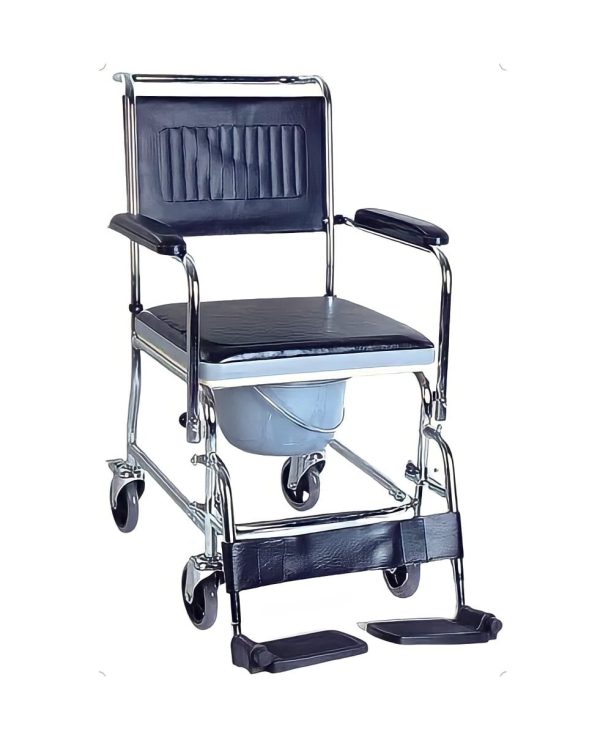 Portable Shower Toilet Transfer Commode With Foldable Wheelchair Portable Shower Toilet Transfer Commode With Foldable Wheelchair