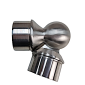 2X Elbow Round Tube Connector Stainless Steel