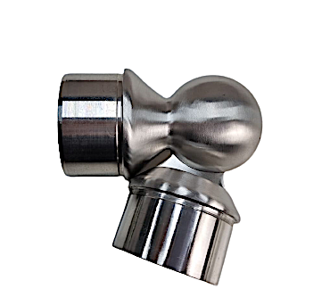 2X Elbow Round Tube Connector Stainless Steel-1 2X Elbow Round Tube Connector Stainless Steel