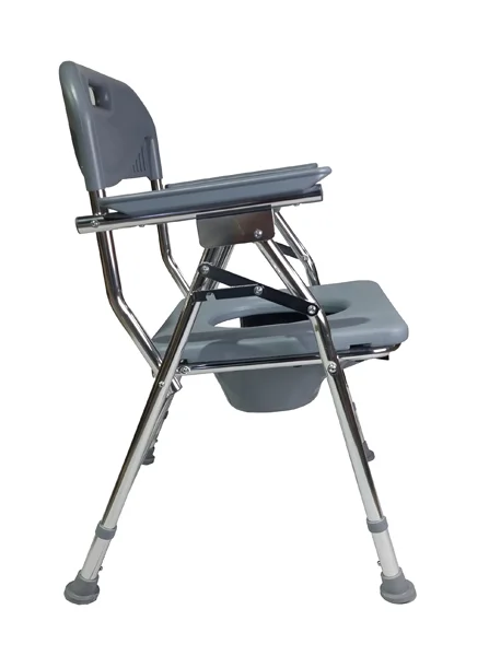 Height Adjustable Commode Chair With Foldable Option-3 Height Adjustable Commode Chair With Foldable Option