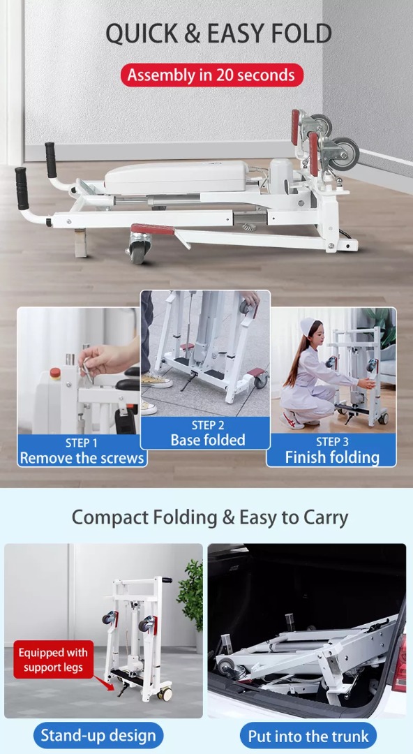 Foldable And Electric Waterproof Transfer Commode Chair-iMOVE ADVANCE-12 Foldable And Electric Waterproof Transfer Commode Chair-iMOVE ADVANCE-12