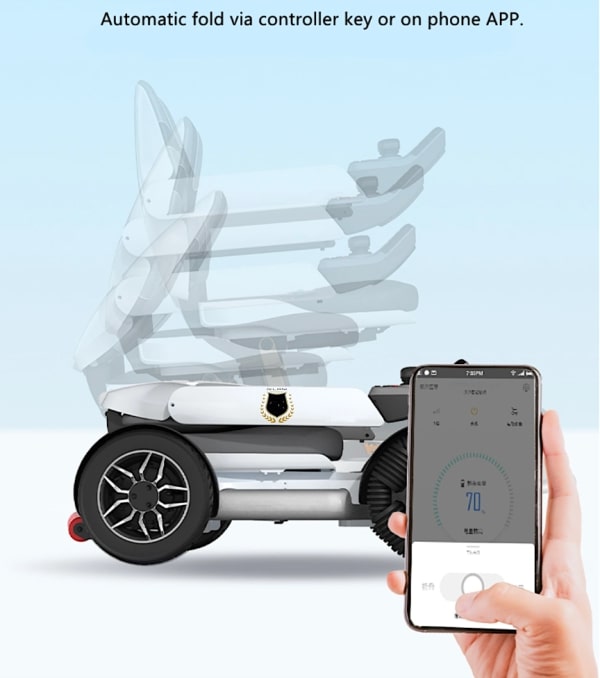 Electric And Auto-Foldable Wheelchair Scooter with Smart App-3 Electric And Auto-Foldable Wheelchair Scooter with Smart App
