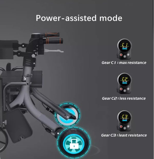 Rollator Walking Frame with Remote Control-1 Rollator Walking Frame with Remote Control