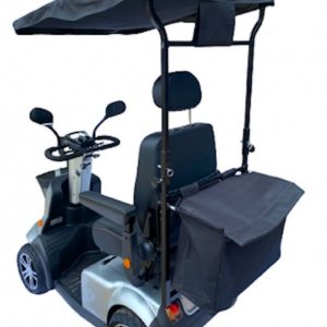مظلة مع سلة تسوق لسكوتر التنقل الكهربائي – MINIAUTO