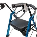 Foldable Aluminium Four Wheel Rollator Frame Hand Control