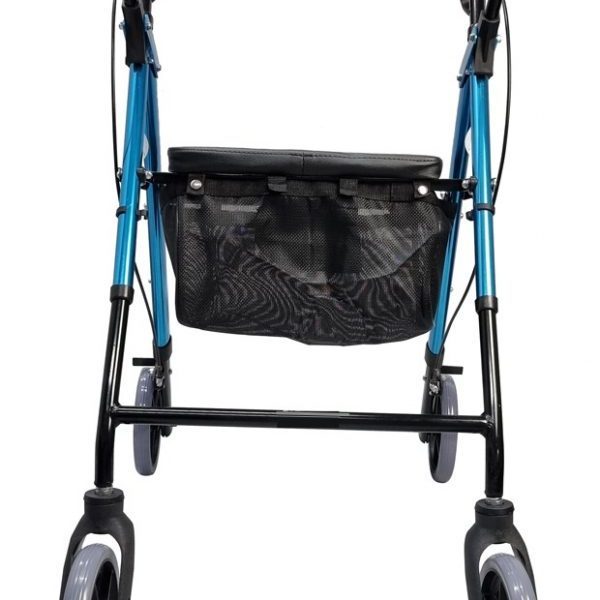 Foldable Aluminium Four Wheel Rollator Frame and Bag Foldable Aluminium Four Wheel Rollator Frame and Bag