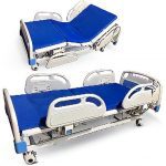 Folded and Unfolded Fully Adjustable Electric Single Medical Bed