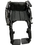 Front View of Manual Wheelchair With Adjustable Leg Support