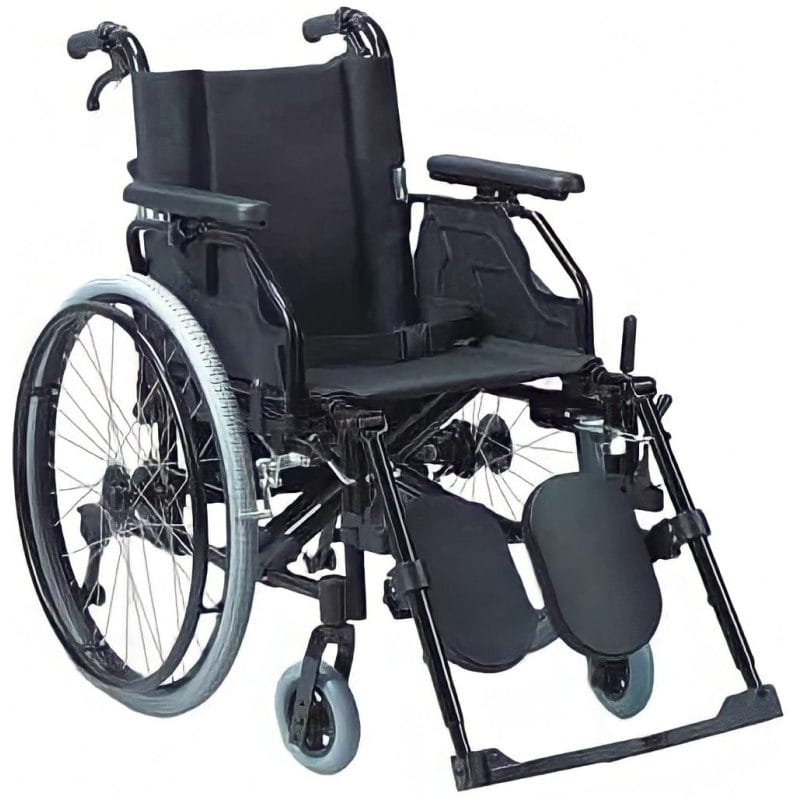 Foldable Manual Wheelchair With Adjustable Leg Support