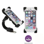 Phone and Mini iPad Holder for Wheelchairs and Scooters Holding Mobile Phone