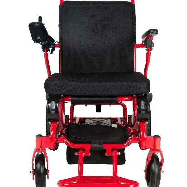 Red Air Hawk Wheelchair Front View Red Air Hawk Wheelchair Front View