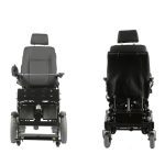 Front and Back View of Adjustable Standing Electric Wheelchair