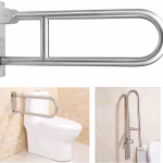Drop Down Heavy Duty Stainless Steel Toilet Grab Rail in Bathroom