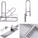 Drop Down Heavy Duty Stainless Steel Toilet Grab Rail in Bathroom Parts