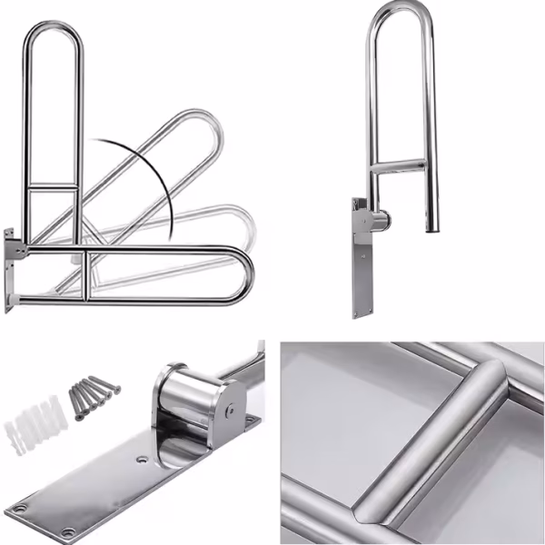 Drop Down Heavy Duty Stainless Steel Toilet Grab Rail in Bathroom Parts Drop Down Heavy Duty Stainless Steel Toilet Grab Rail in Bathroom Parts