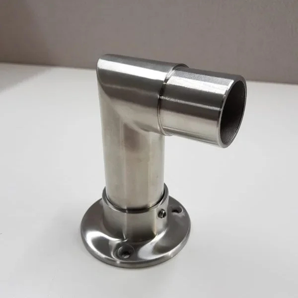 2X Elbow Rail Wall with Floor Mounted Connector Joint-1 2X Elbow Rail Wall with Floor Mounted Connector Joint