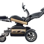Reclined Standing Electric Wheelchair Sideview