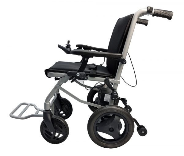 No.1 Best Folding Electric Wheelchair with remote attendant bracket