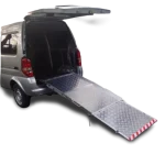 Lightweight Wheelchair Aluminium Ramp with Foldable Option Sideview