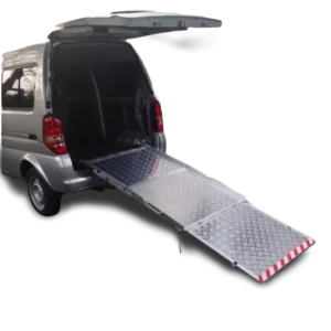 Lightweight Wheelchair Aluminium Ramp with Foldable Option Sideview