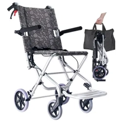 Folded and Unfolded Lightweight Transit Chair Manual