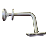 2X Adjustable Height Stainless Steel Glass Mounted Bracket Sideview