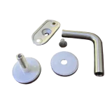 Dismantled 2X Adjustable Height Stainless Steel Glass Mounted Bracket