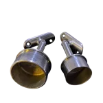 Two 2X Post Mount Tubular with Angle Adjustable Stainless Steel HOllow Side