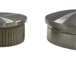 2X Round Cap Stainless Steel Handrail Fitting