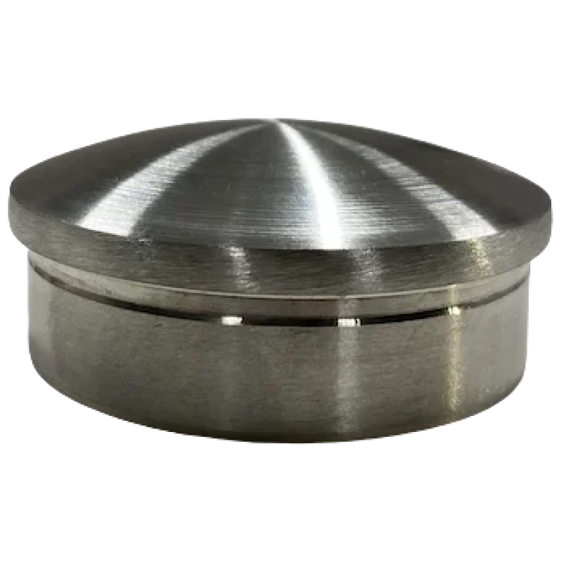 2X Round Cap Stainless Steel Handrail Fitting