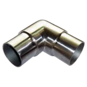 2X Stainless Steel Round Rail Support Sideview 2X Stainless Steel Round Rail Support Sideview