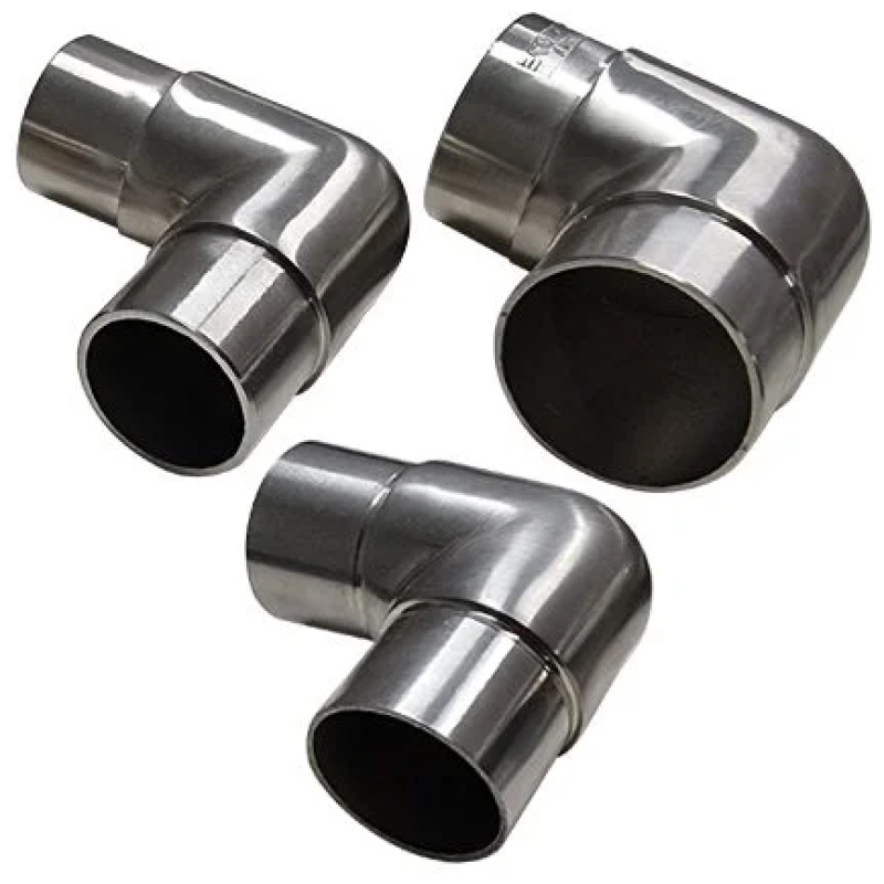 Three 2X Stainless Steel Round Rail Support