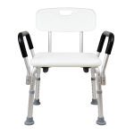 Adjustable And Removable Shower Chair Stool Black Handle