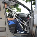 HandyLift Electric Person Lifted Person and Inside Ca