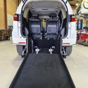 Honda Odyssey Third Row Rear Wheelchair Mobility Access Car Conversion Ramp Outside