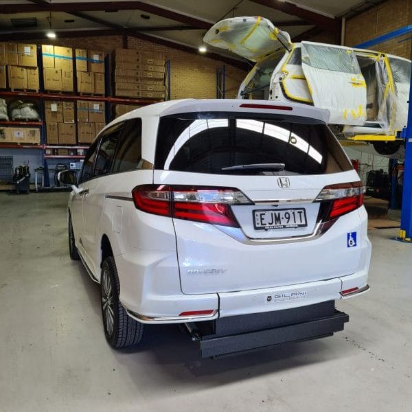 Honda Odyssey Third Row Rear Wheelchair Mobility Access Car Conversion Backview Honda Odyssey Third Row Rear Wheelchair Mobility Access Car Conversion Backview