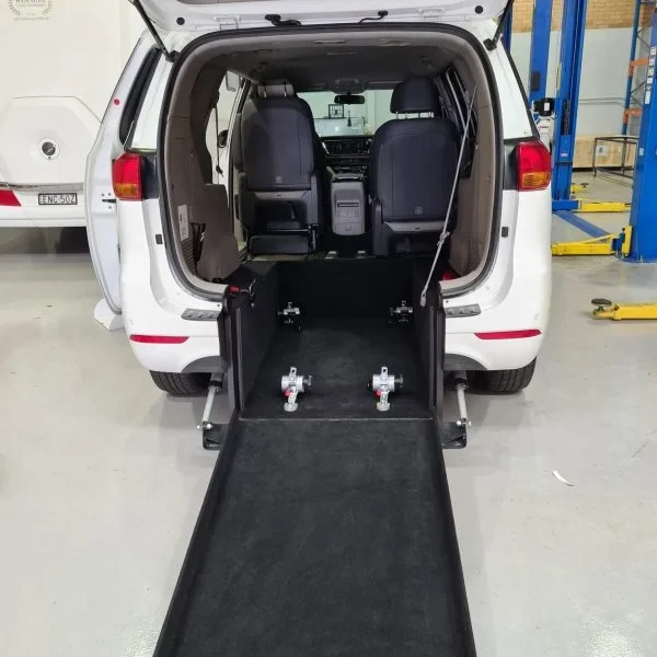 Kia Third Row Wheelchair Accessible Car Conversion Backside View Kia Third Row Wheelchair Accessible Car Conversion Backside View