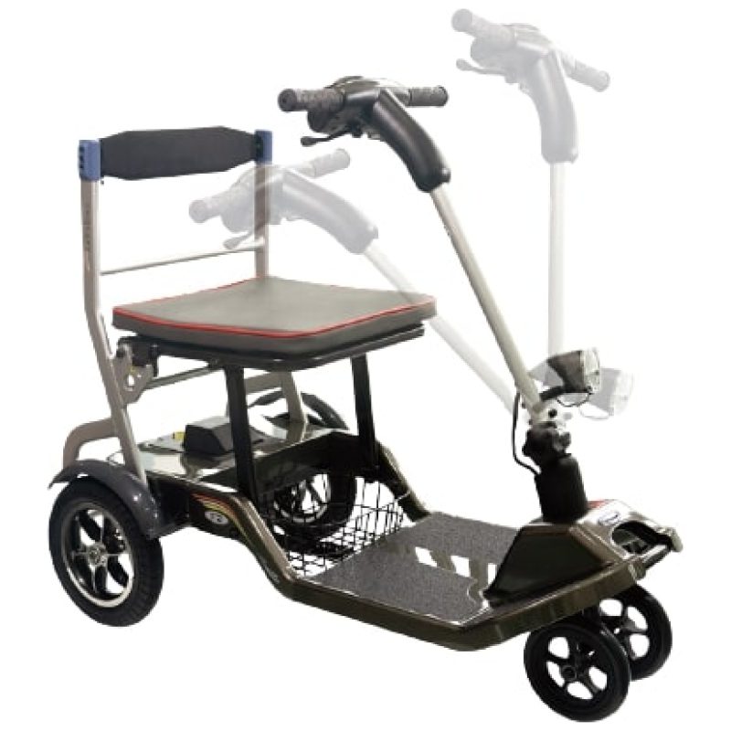 LITERIDER Foldable Lightweight 4 Wheel Electric Scooter Handle