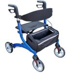 Blue 4-wheel lightweight Rollator