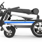 Folded OPTIMUM Reclining Electric Wheelchair