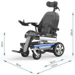 OPTIMUM Reclining Electric Wheelchair Length