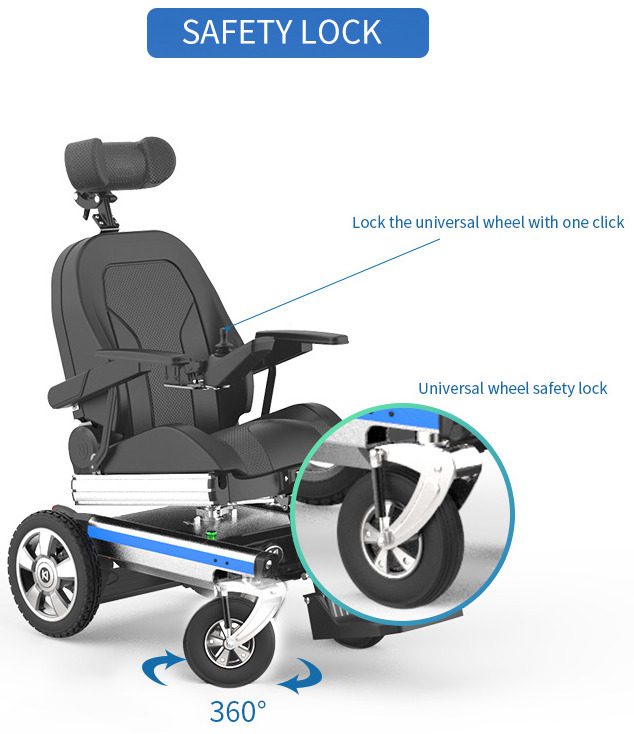 OPTIMUM Reclining Electric Wheelchair Safety Lock